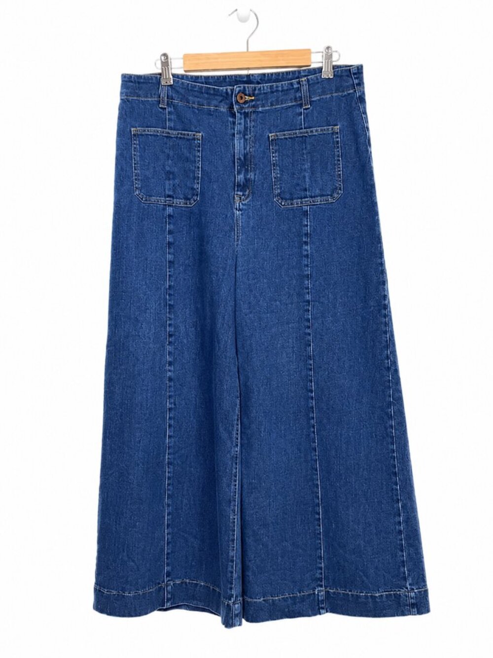 Halara XL Wide Leg Denim Jeans High Rise Stretch Trouser Wide Leg Pockets